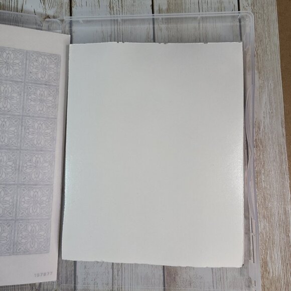 Stampin Up Timeless Tiles Stamp Set Red Cling Rubber Background Card Making - Picture 4 of 4